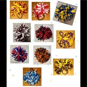 Mini Hair/Shoe Pom Poms for Ponytail hair or Shoes Assorted Colors NEW